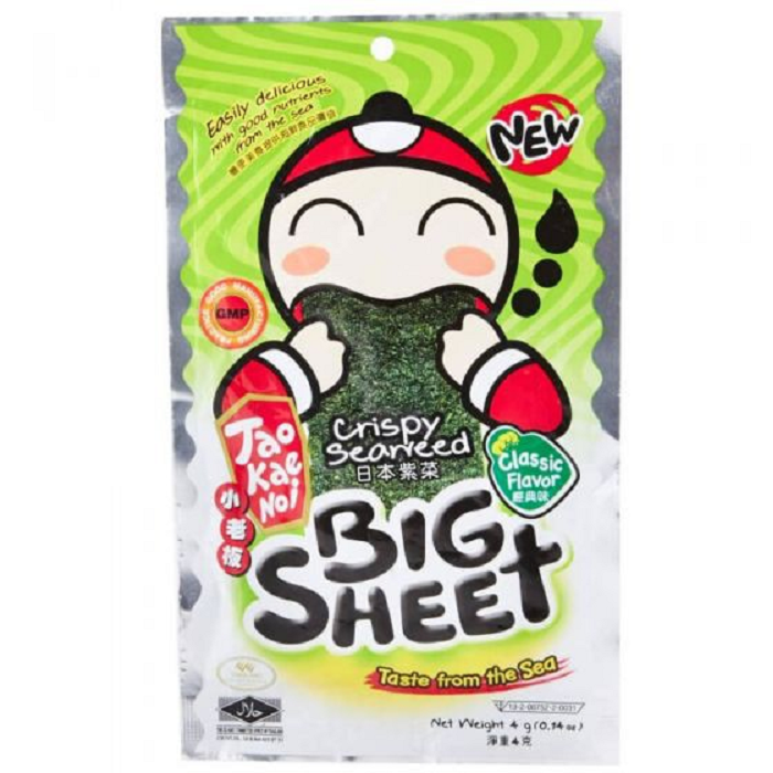 Tao Kae Noi Big Sheet Crispy Seaweed BOX ISI 12pcs x 4gr